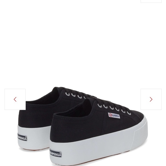 NWT Superga Black Platform Tennis Shoes, Women’s Size 9.5, EURO Size 41 - Picture 4 of 6